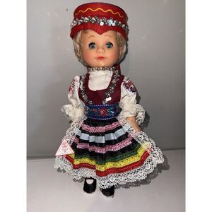 Beautiful Antique Lidova  Czech folk Doll Original Outfit